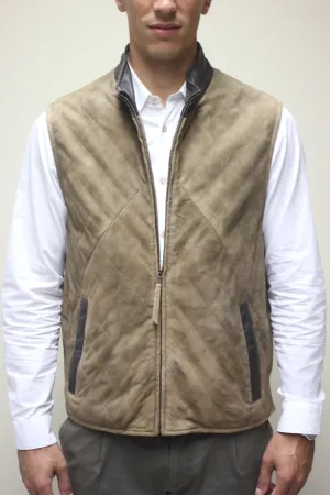 Quilted Antique Suede Vest