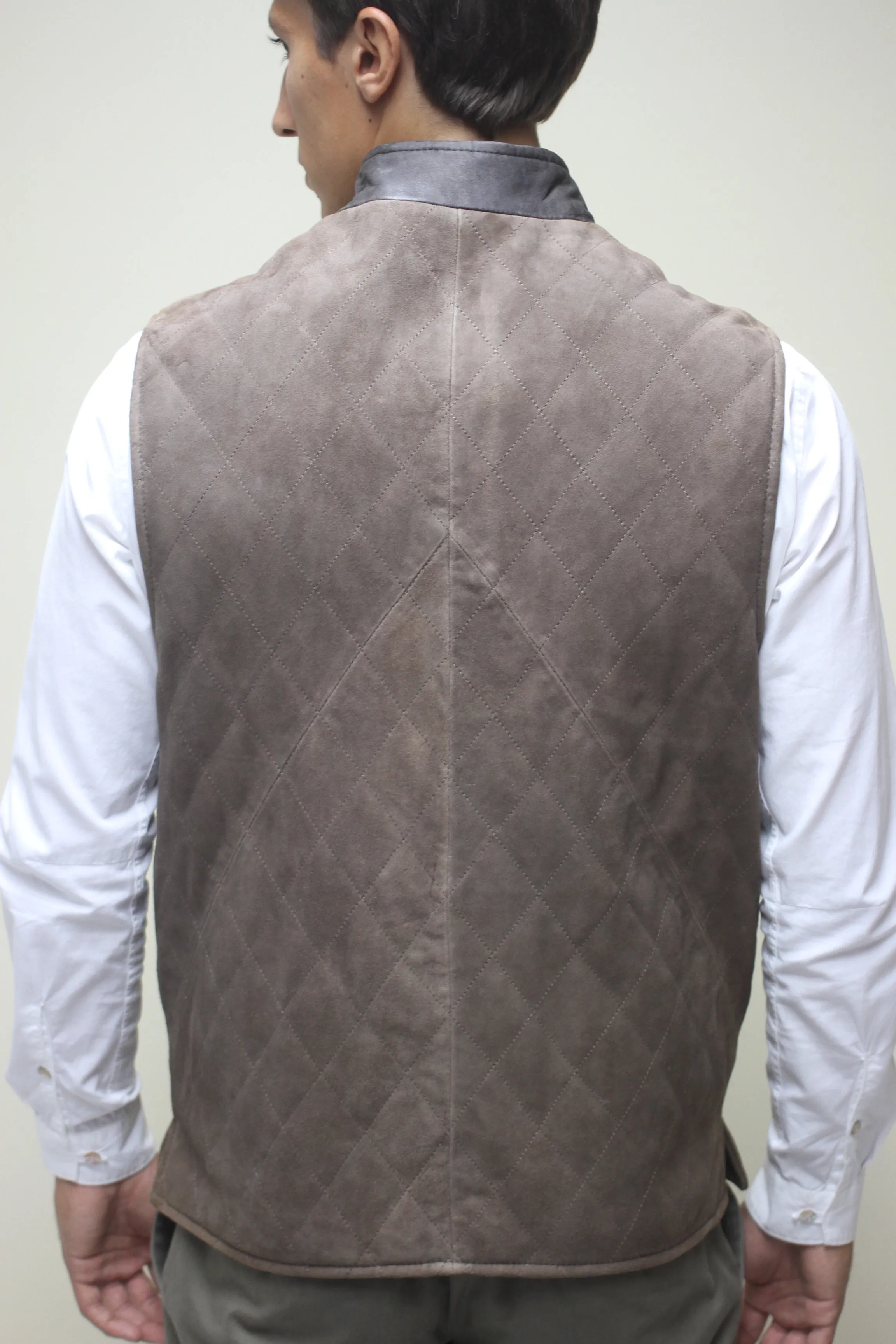 Quilted Antique Suede Vest
