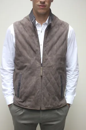 Quilted Antique Suede Vest