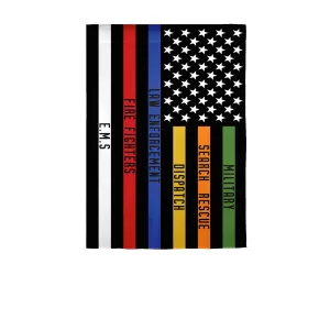Responders Thin Line Garden Suede Flag,14s9792