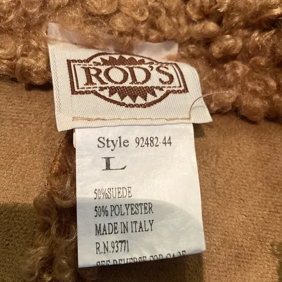Rod's Vintage Western Wear Women's Large Suede Outerwear Vest Made in Italy