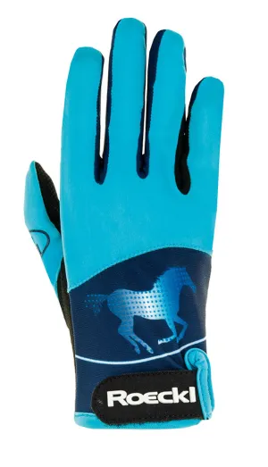 Roeckl Kansas Unisex Youth Gloves Turquoise