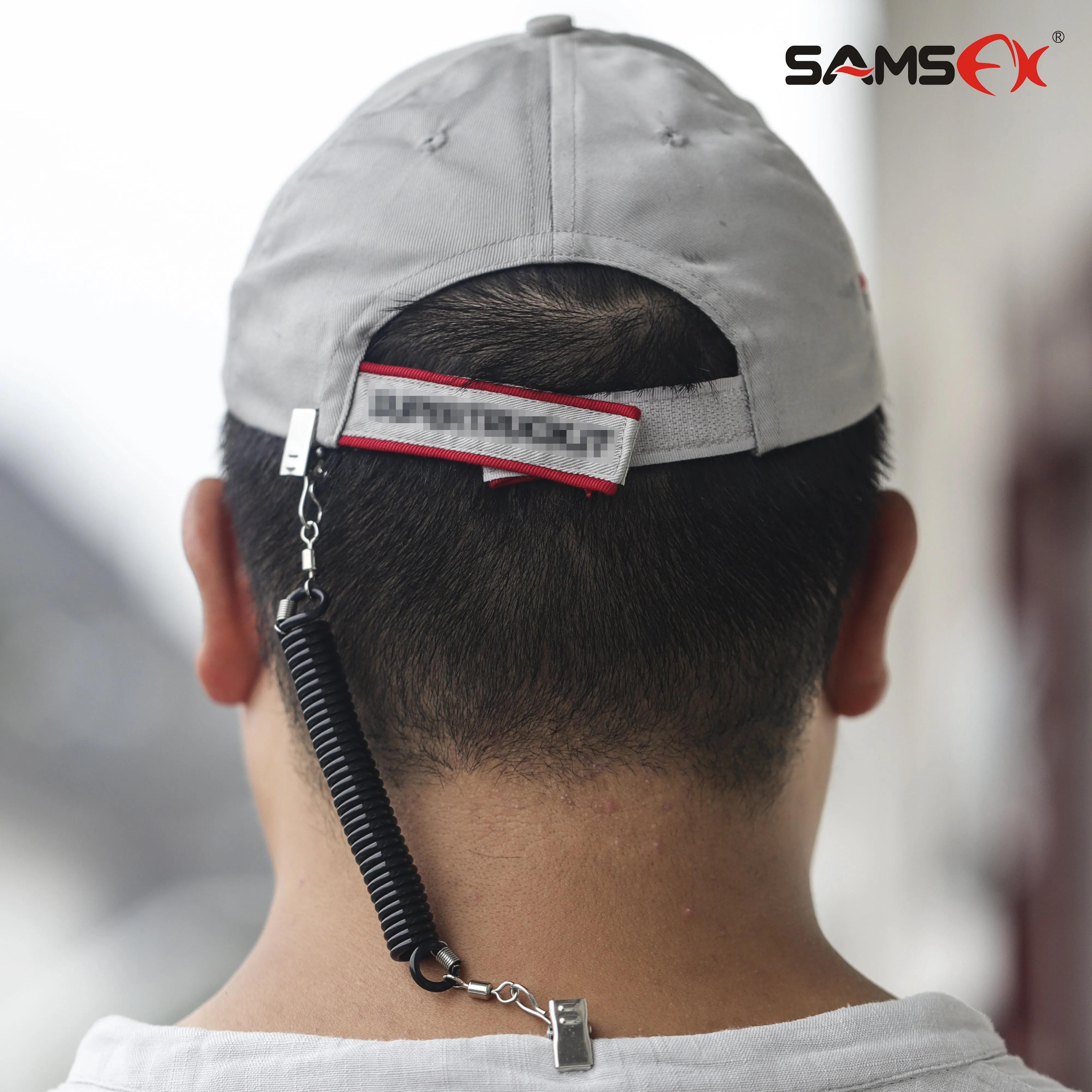 SAMSFX Fishing Hat Clips for Wind Cap Retainer Coiled Cord and 360 Rotation Stainless Steel Clips 3PCS