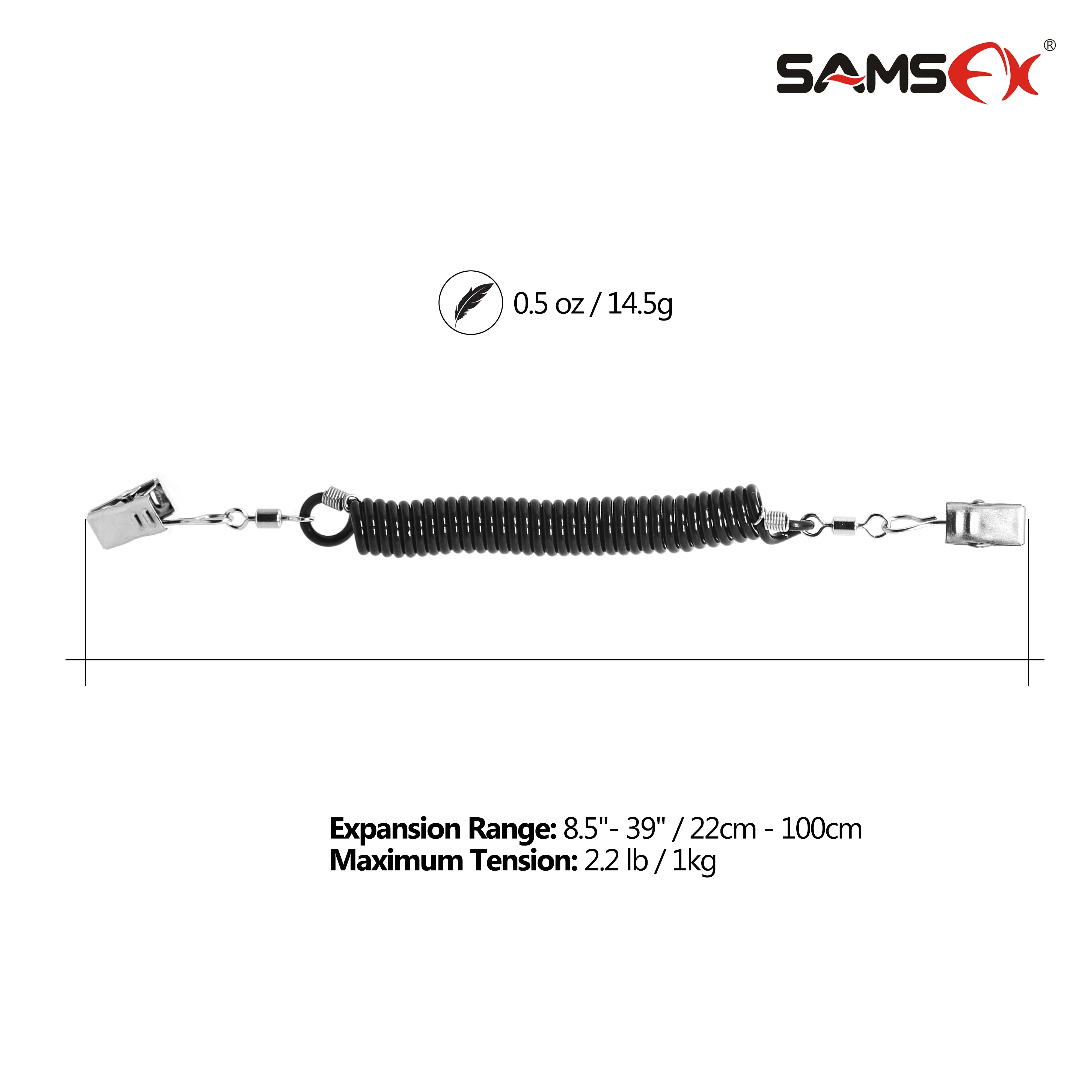 SAMSFX Fishing Hat Clips for Wind Cap Retainer Coiled Cord and 360 Rotation Stainless Steel Clips 3PCS