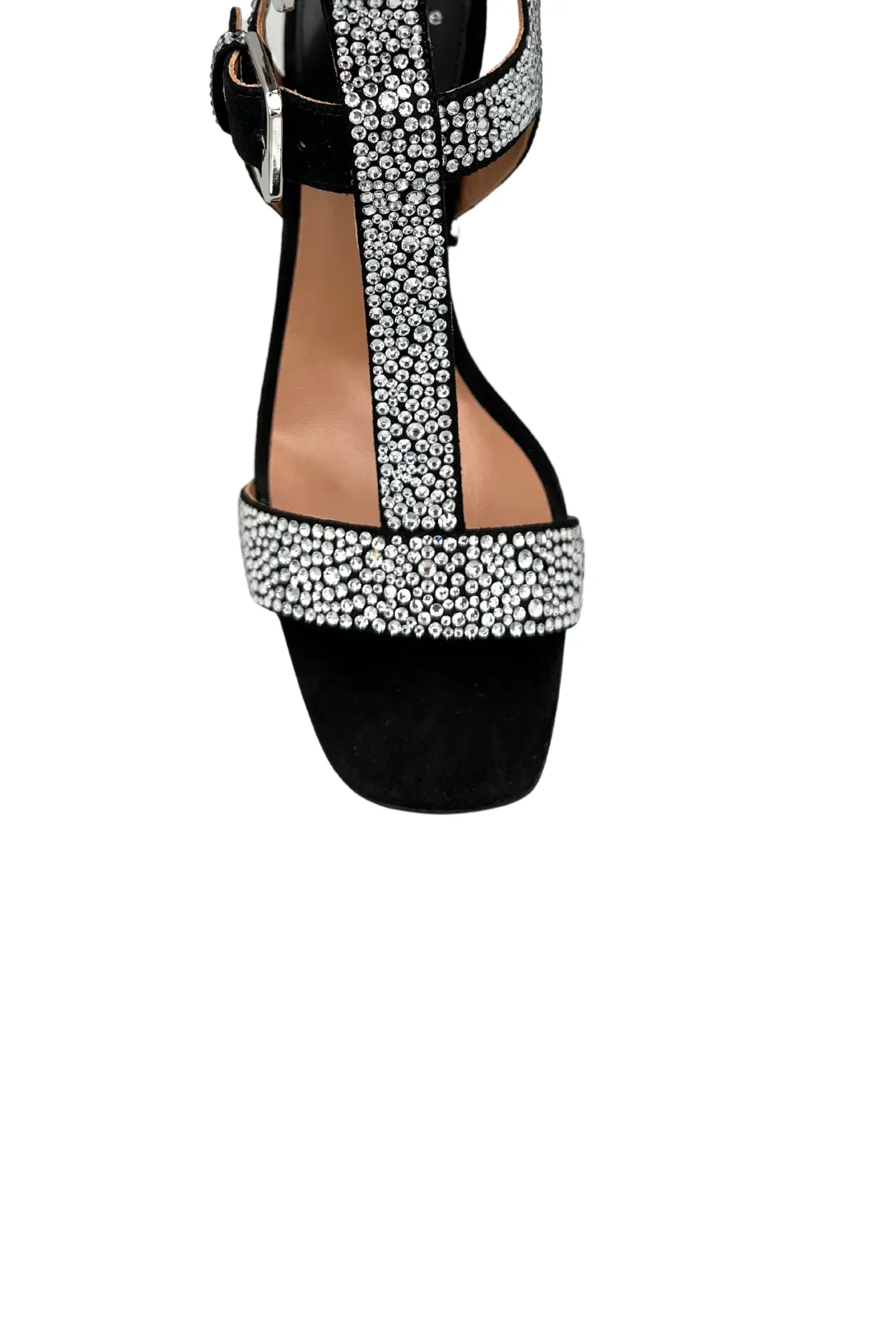 Sandra Block Heel | Black & Silver