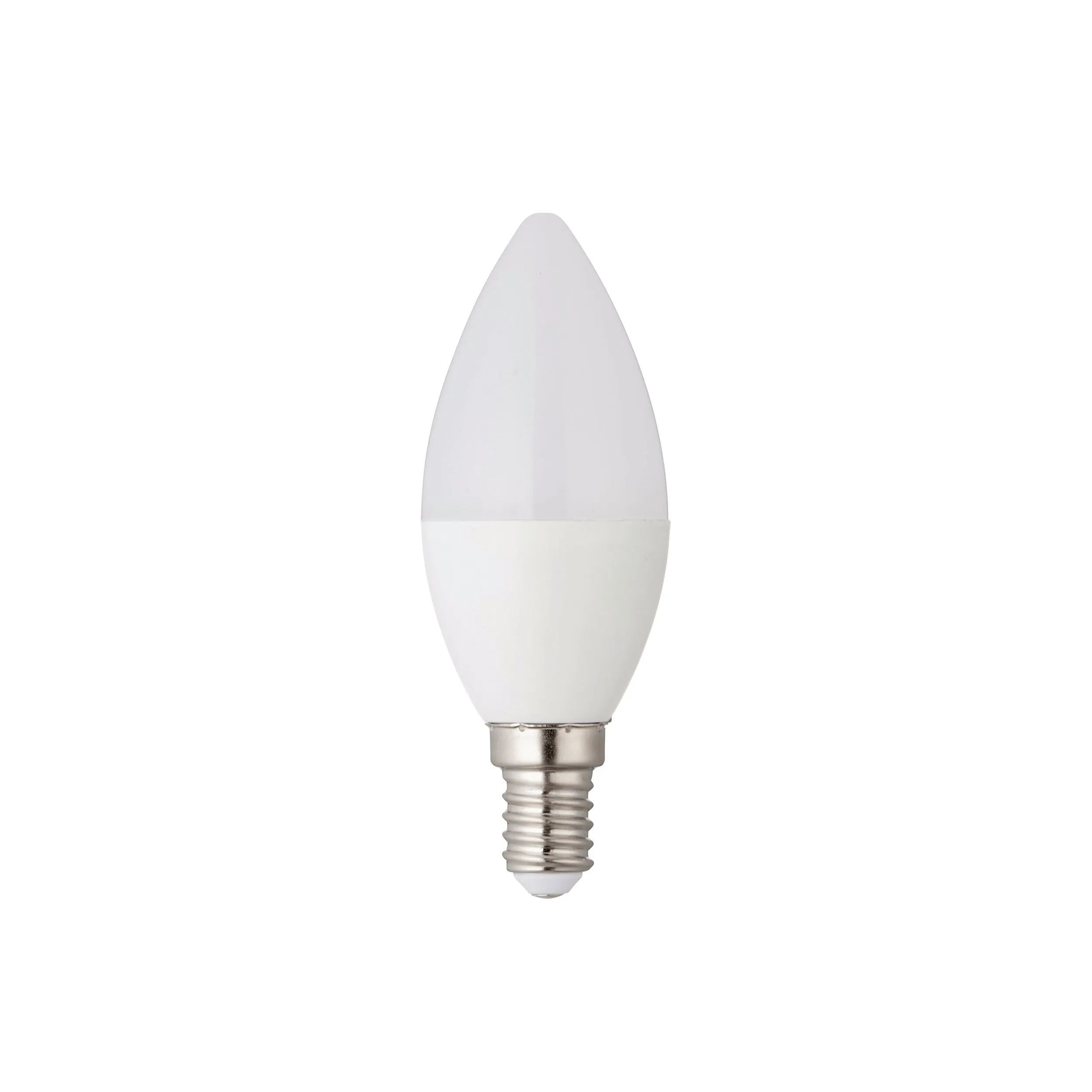 Saxby 76805 E14 LED candle dimmable 5.8W Opal pc & gloss white plastic & bright nickel plate 5.8W LED E14 Warm White