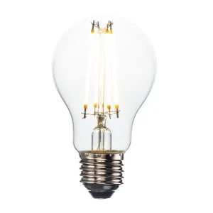 Saxby 94342 E27 LED Filament GLS 6W Clear glass & bright nickel plate 6W LED E27 Warm White