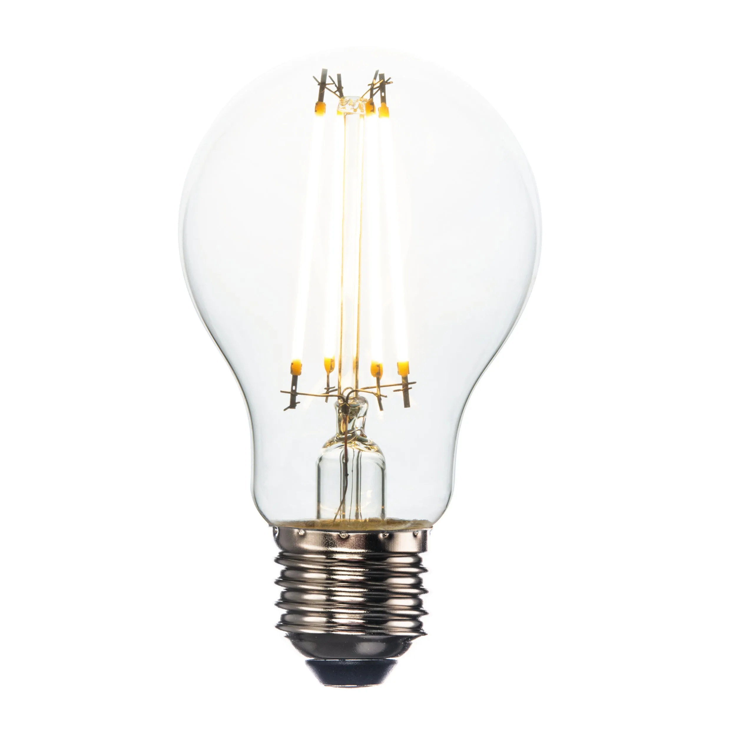 Saxby 94342 E27 LED Filament GLS 6W Clear glass & bright nickel plate 6W LED E27 Warm White