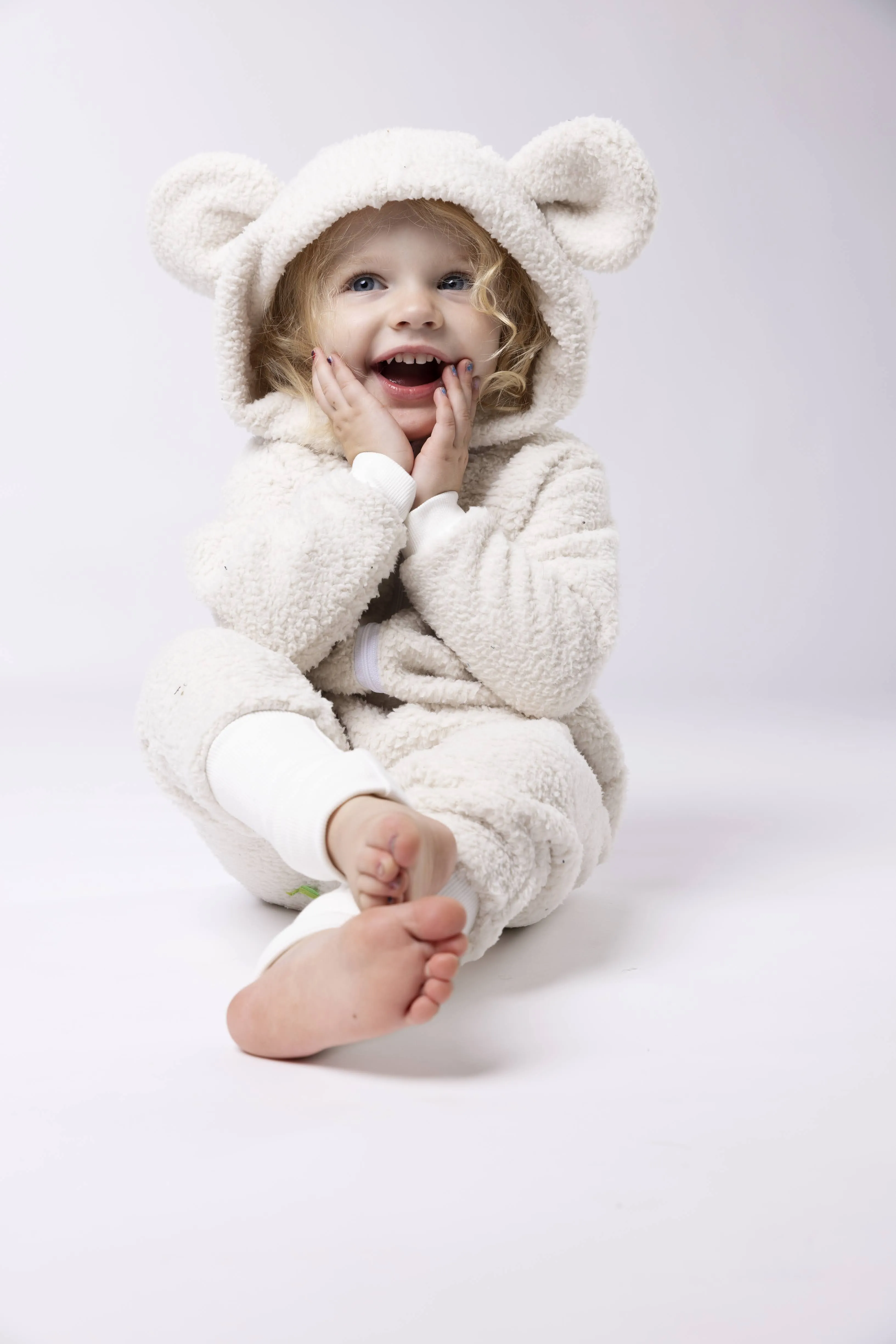 Sherpa Bear Romper - Various Colors