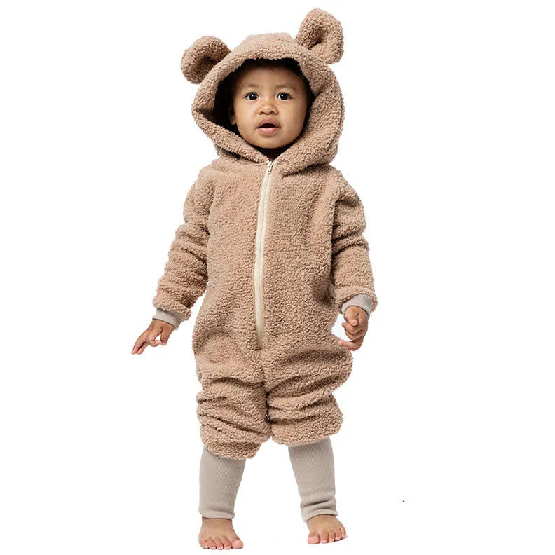 Sherpa Bear Romper - Various Colors