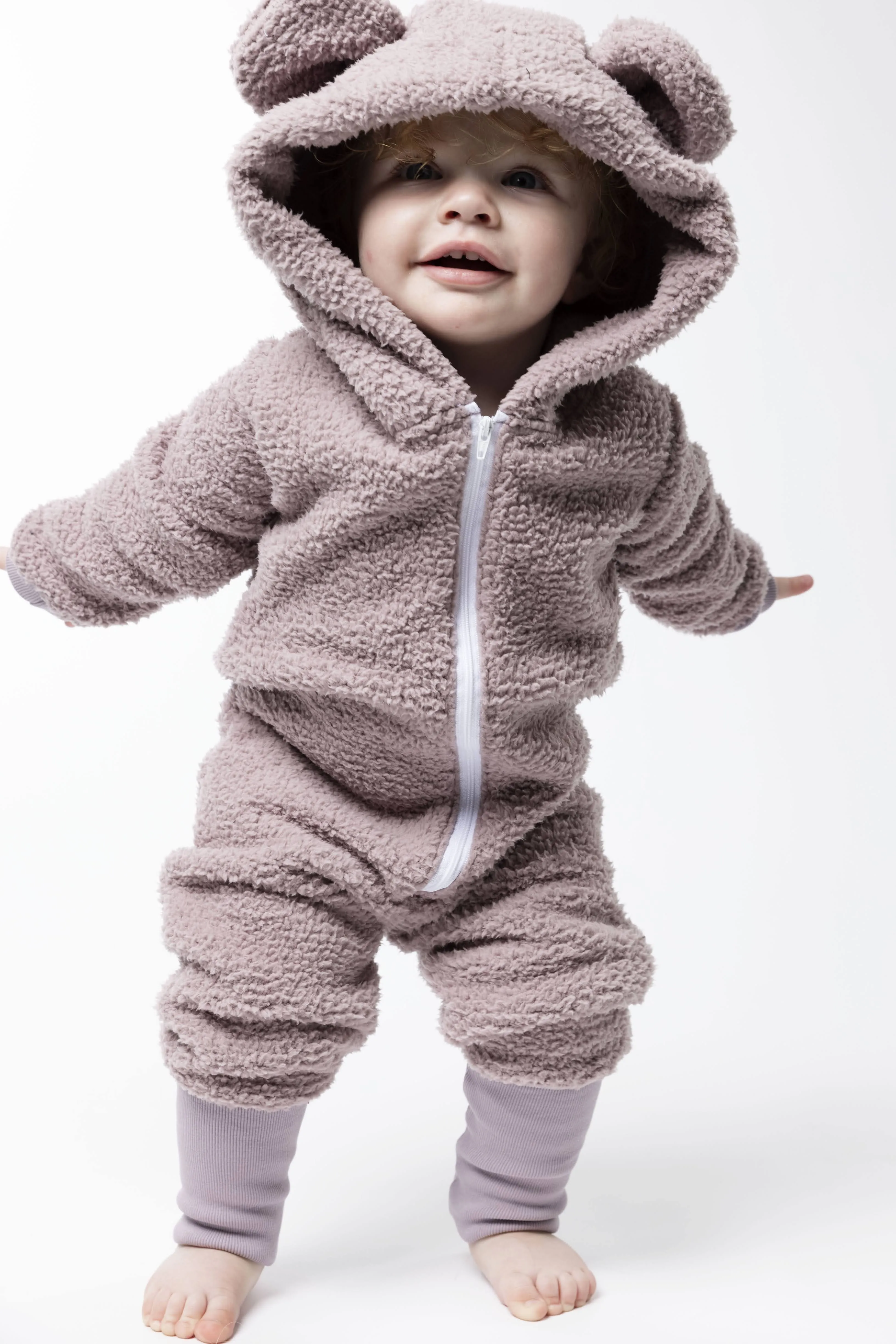 Sherpa Bear Romper - Various Colors
