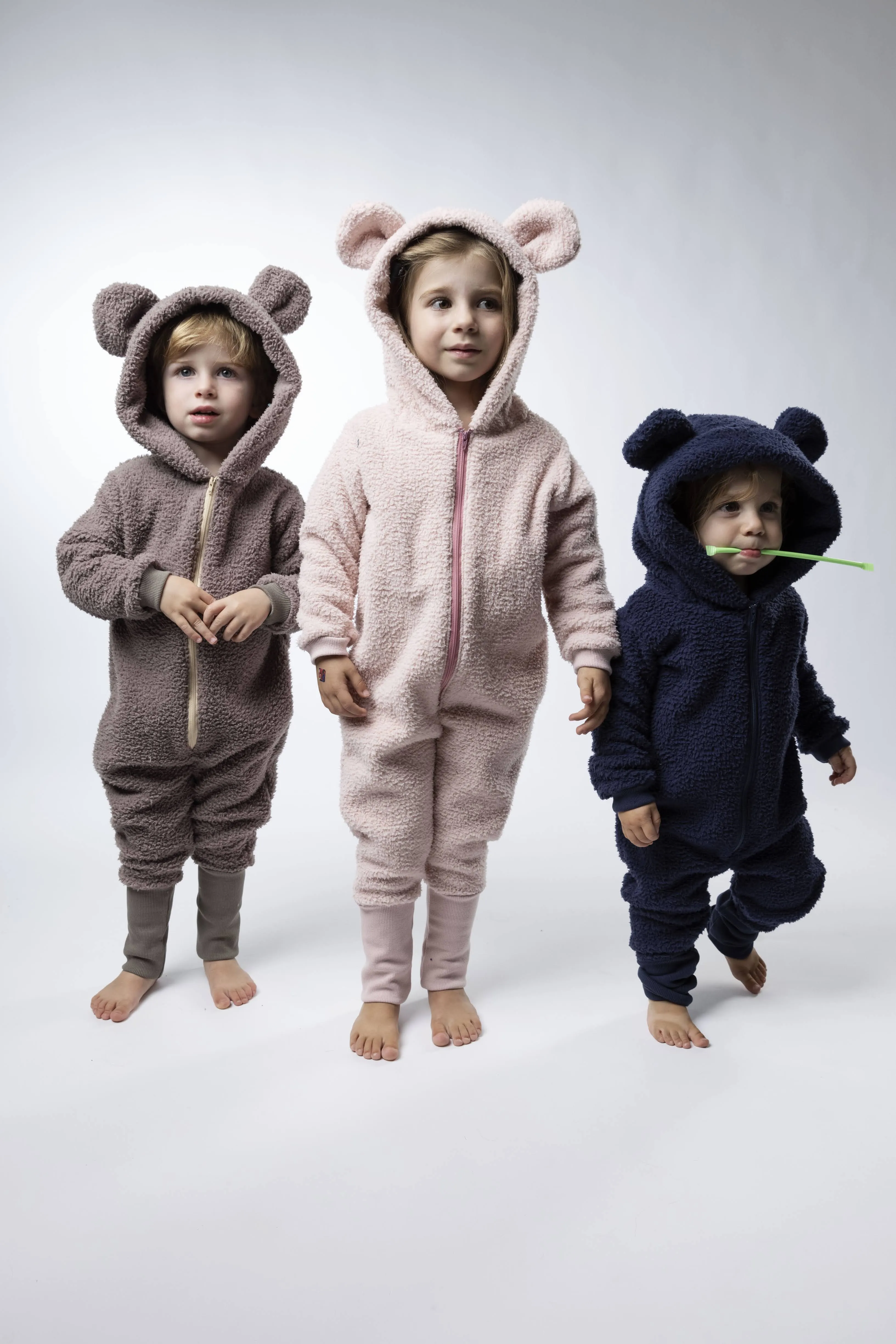 Sherpa Bear Romper - Various Colors