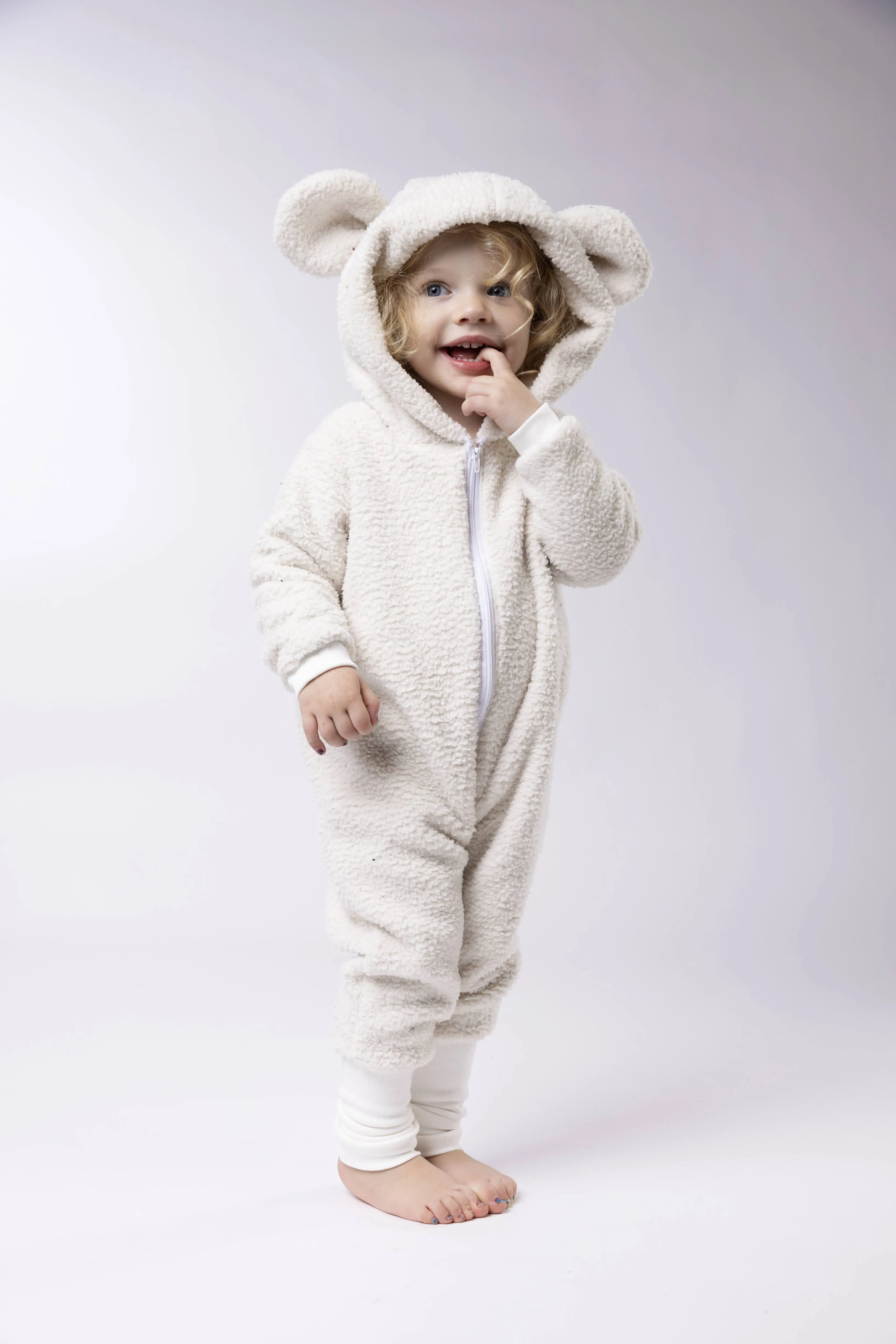 Sherpa Bear Romper - Various Colors