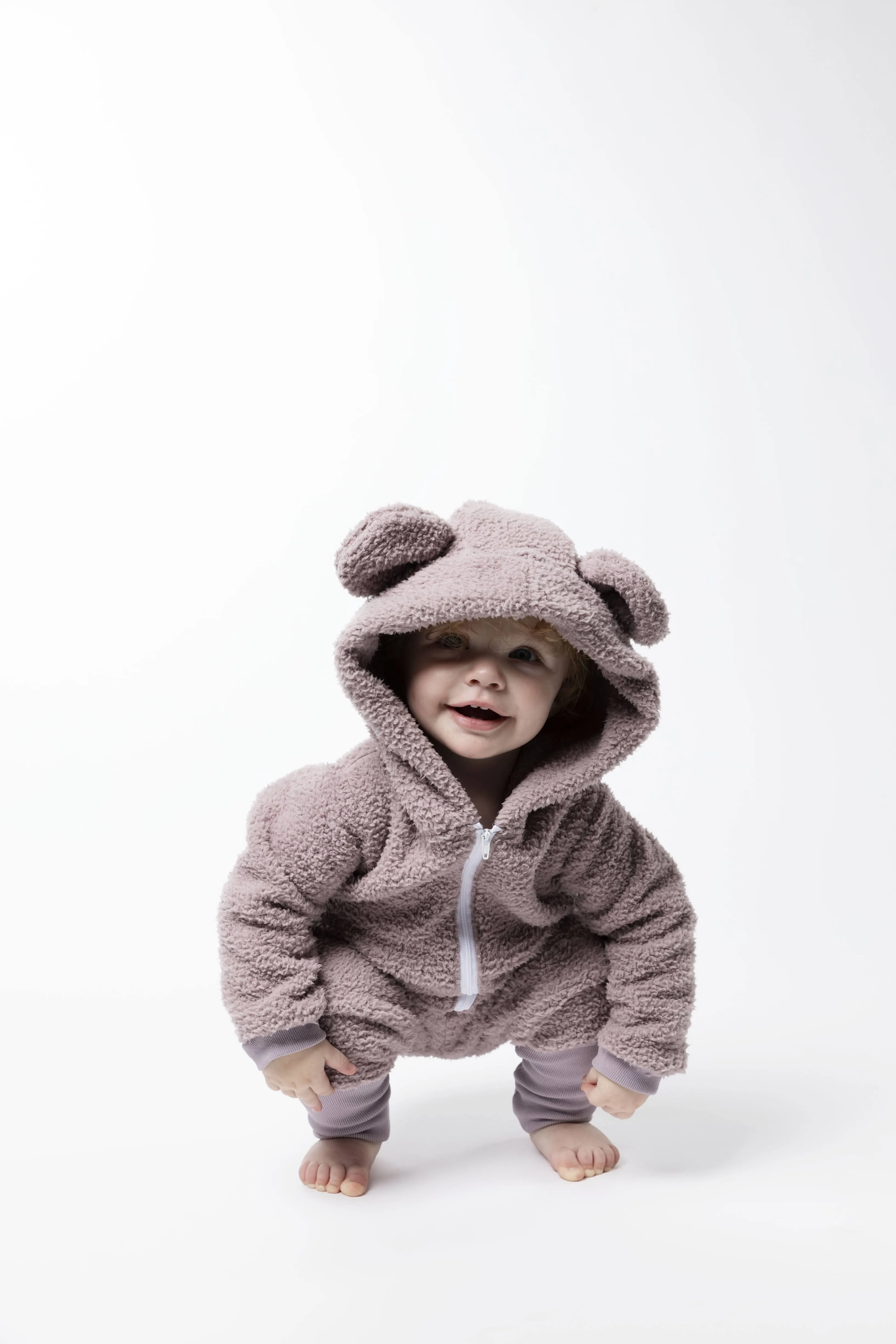 Sherpa Bear Romper - Various Colors