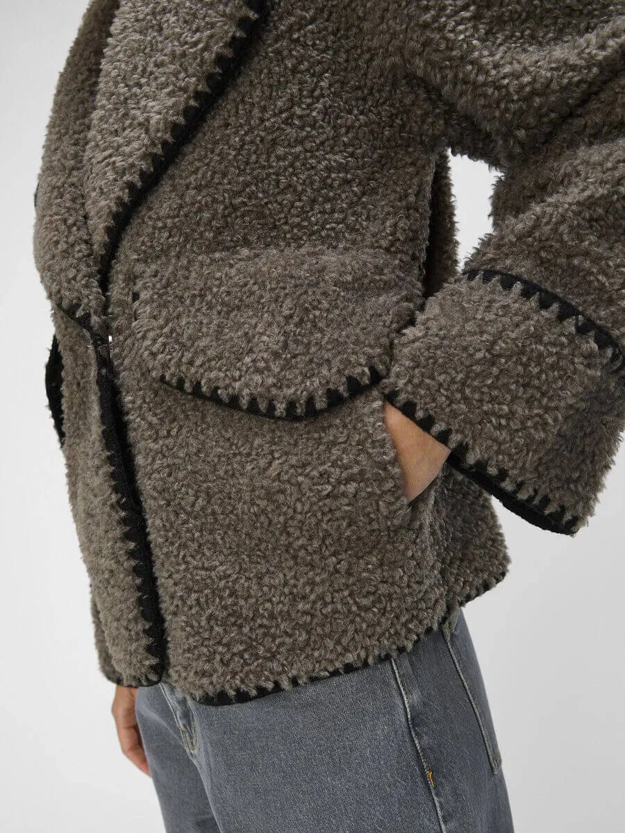 Shiren Teddy Jacket - Morel