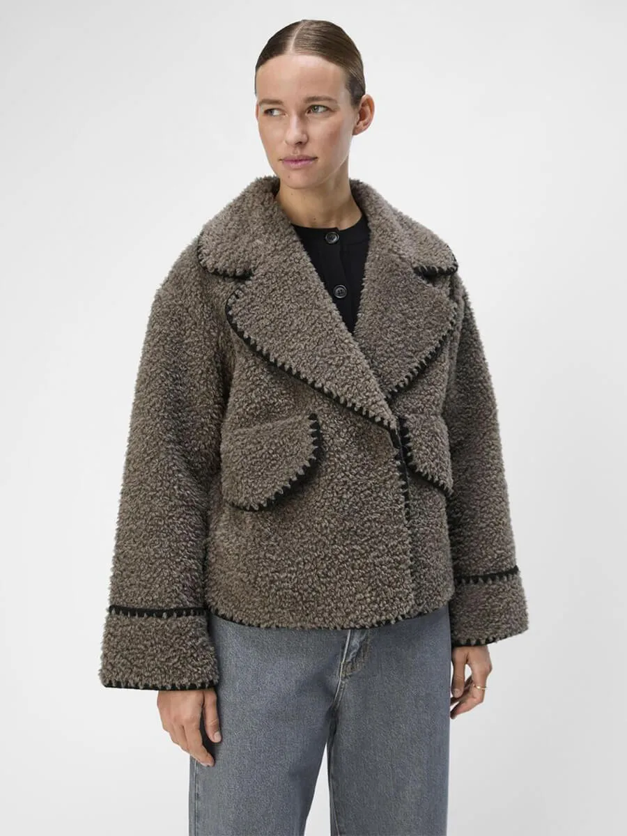 Shiren Teddy Jacket - Morel