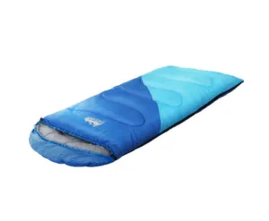 Sleeping Bag 136cm Kids Camping Hiking Winter Blue
