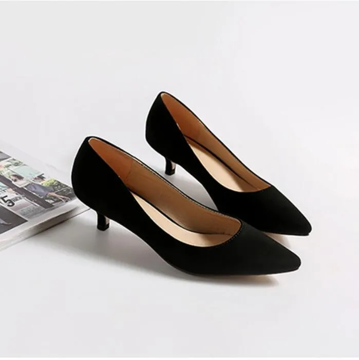 Small Feet Pointy Low Heel Shoes ANLE17