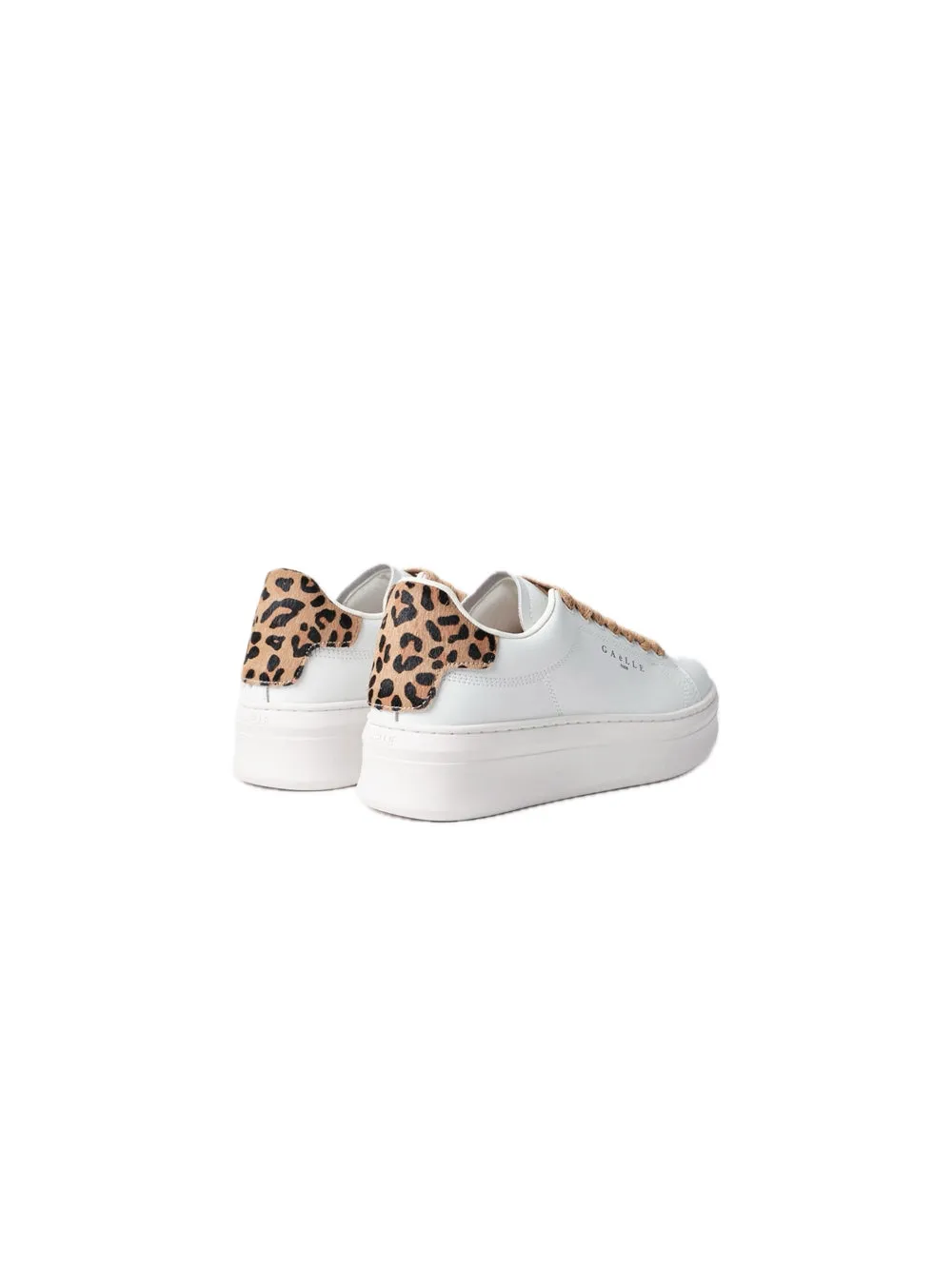 Sneakers Addict In Action Leather Con Inserto Animalier - Beige