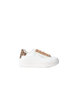Sneakers Addict In Action Leather Con Inserto Animalier - Beige