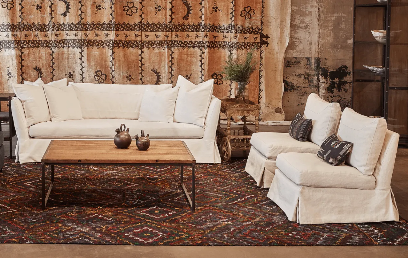 St. Bart's Armless Slipcovered Swivel Chair