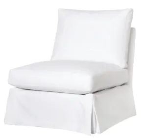 St. Bart's Armless Slipcovered Swivel Chair
