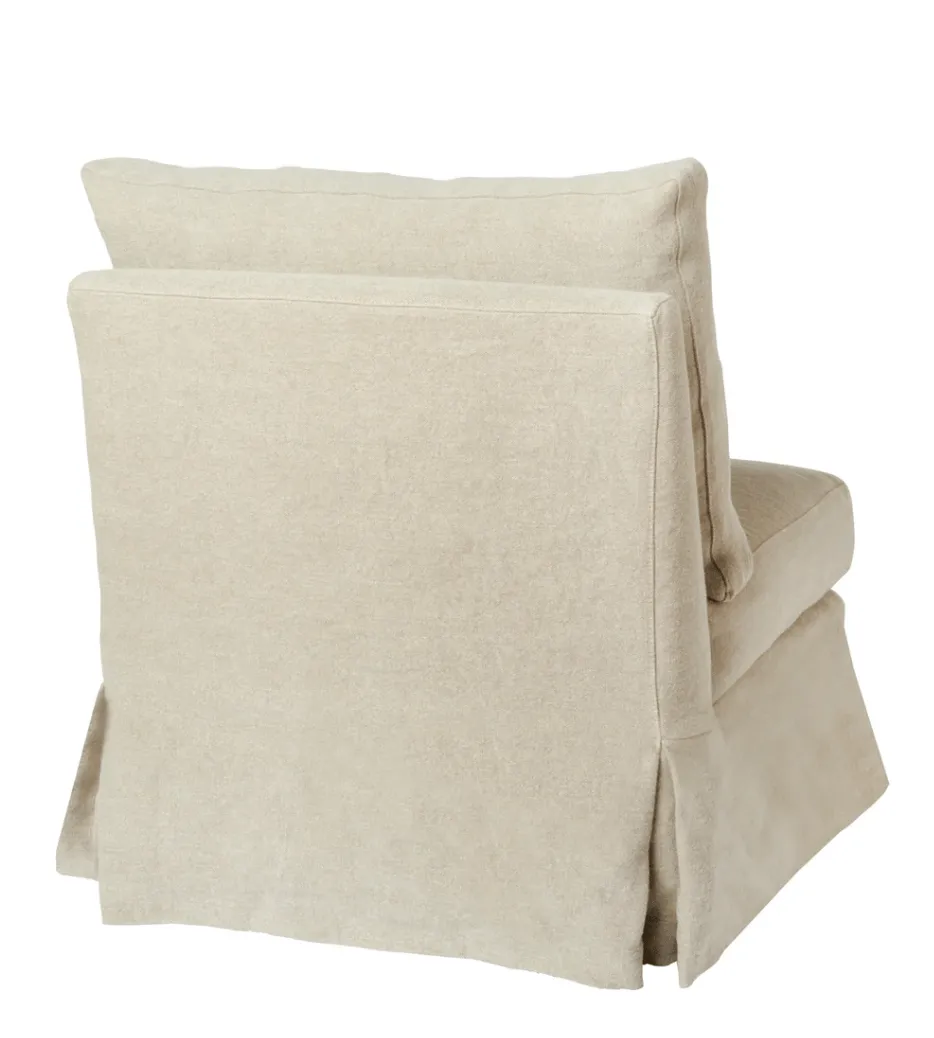 St. Bart's Armless Slipcovered Swivel Chair