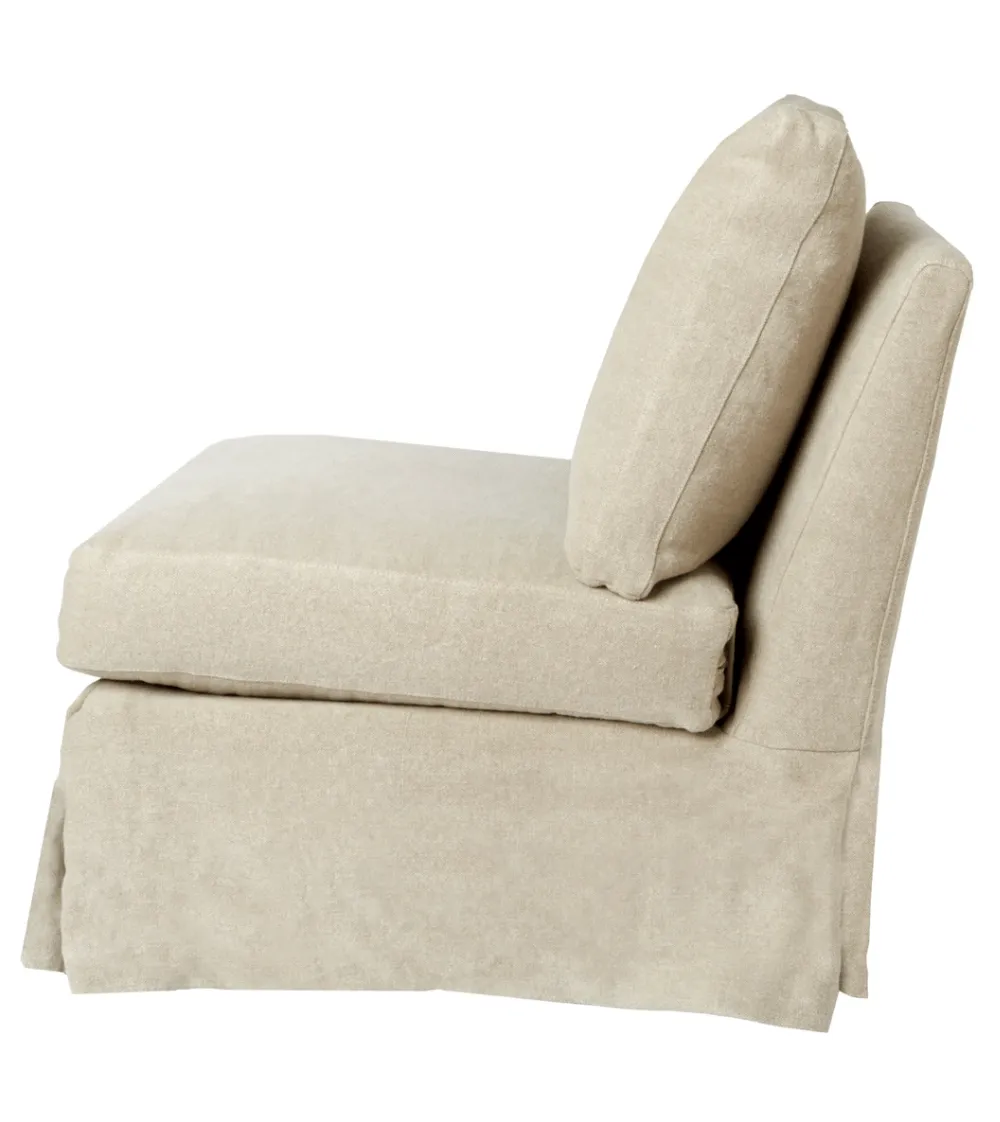 St. Bart's Armless Slipcovered Swivel Chair