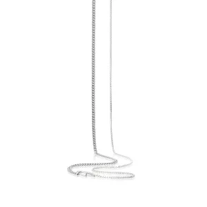 Super Chic White Gold Mixed Silver Long Necklace