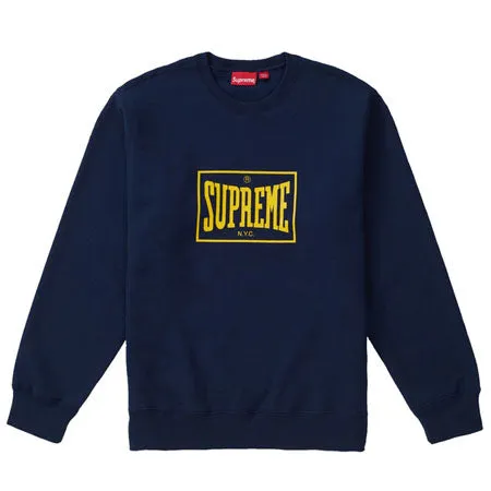 Supreme Warm Up Crewneck- Navy