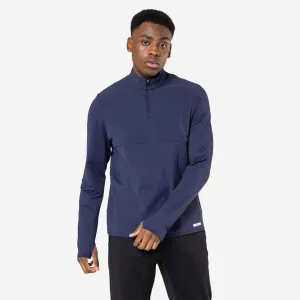 T-shirt zip chaud manches longues de running homme - kiprun run 500 warm