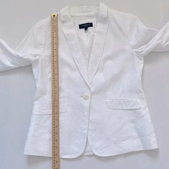 TALBOTS 100% Linen White Blazer Women’s 2P