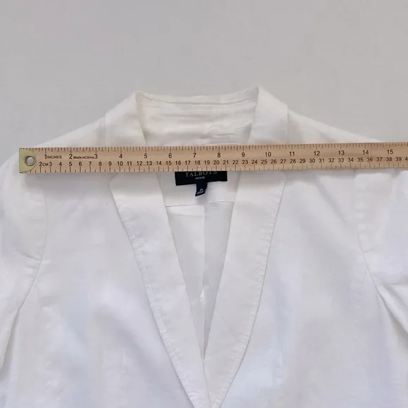 TALBOTS 100% Linen White Blazer Women’s 2P