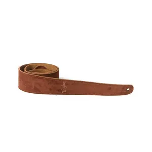 Taylor Embroidered Suede 2.5Inch Guitar Strap, Chocolate