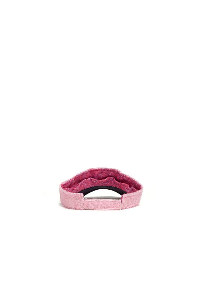 The Majorca Color Block French Terry Visor - Navy/Pink