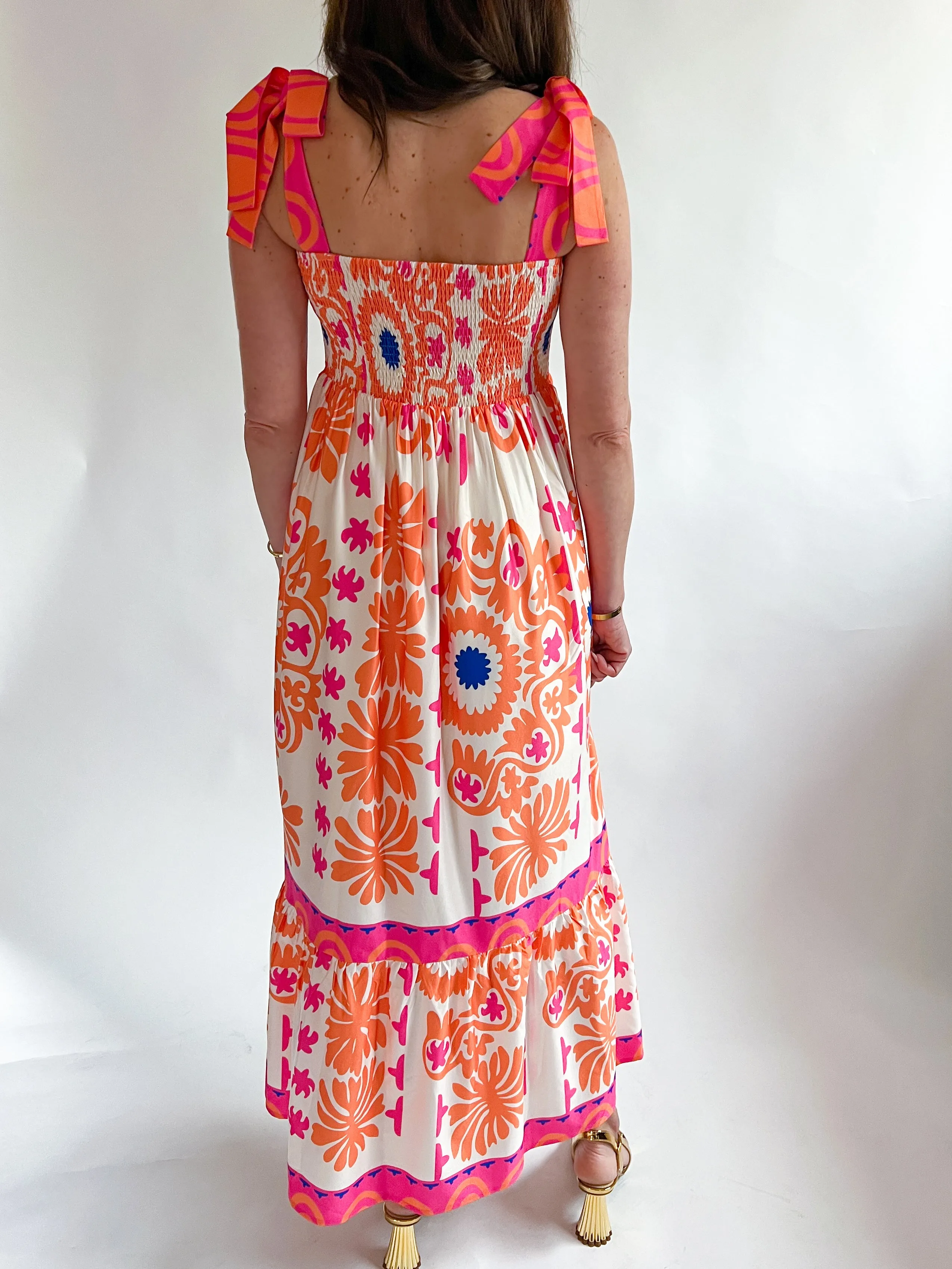 Tie Shoulder Summer Maxi