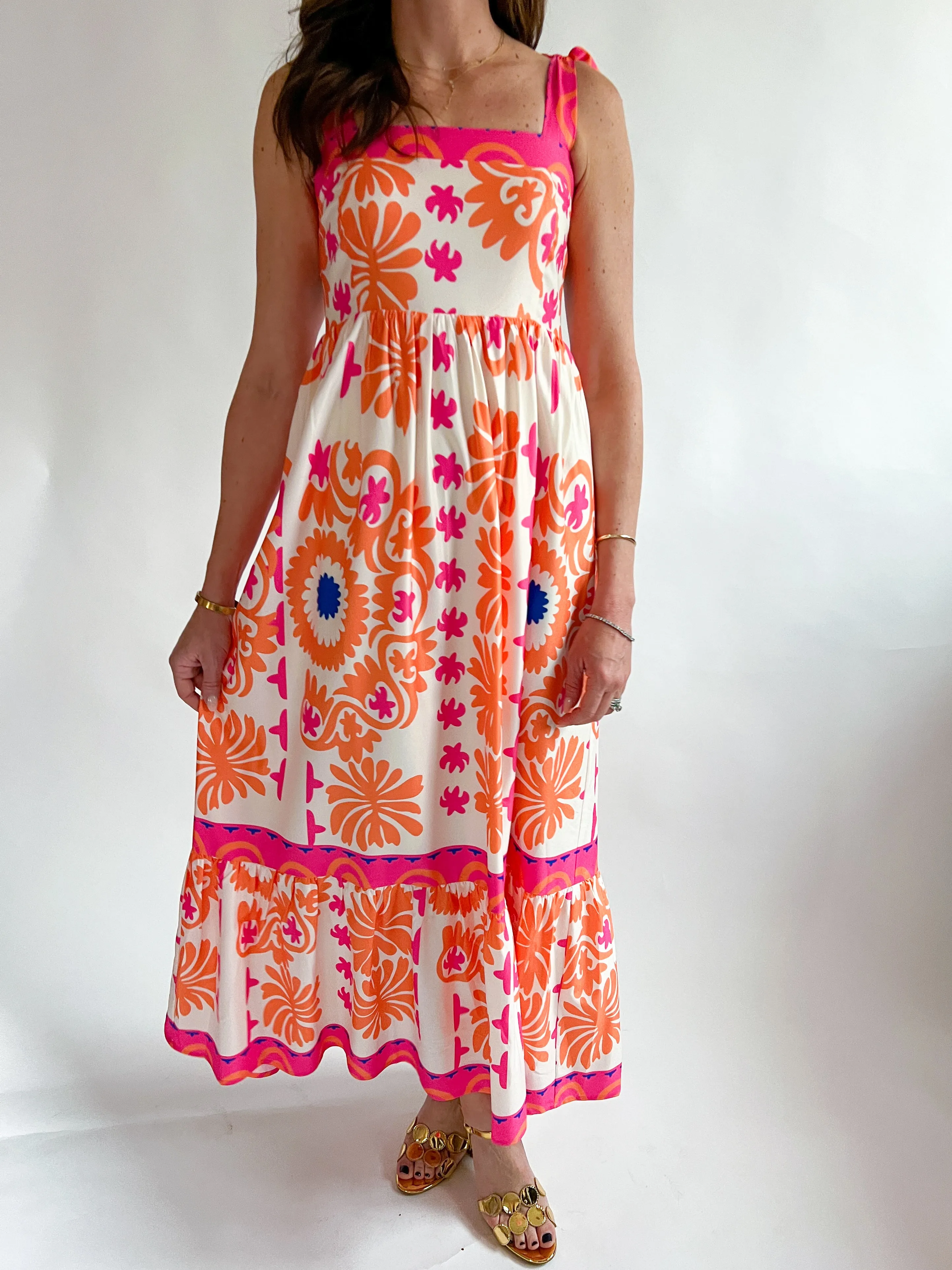 Tie Shoulder Summer Maxi