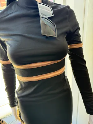 Timeless sheer & chic peek-a-boo dress