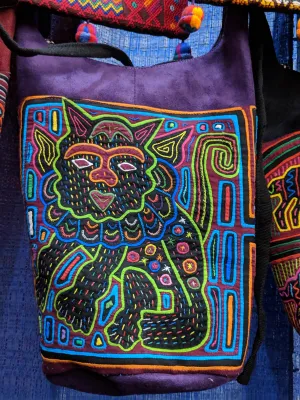Tribal Textile Vegan Mola Bucket Purse - Nubi