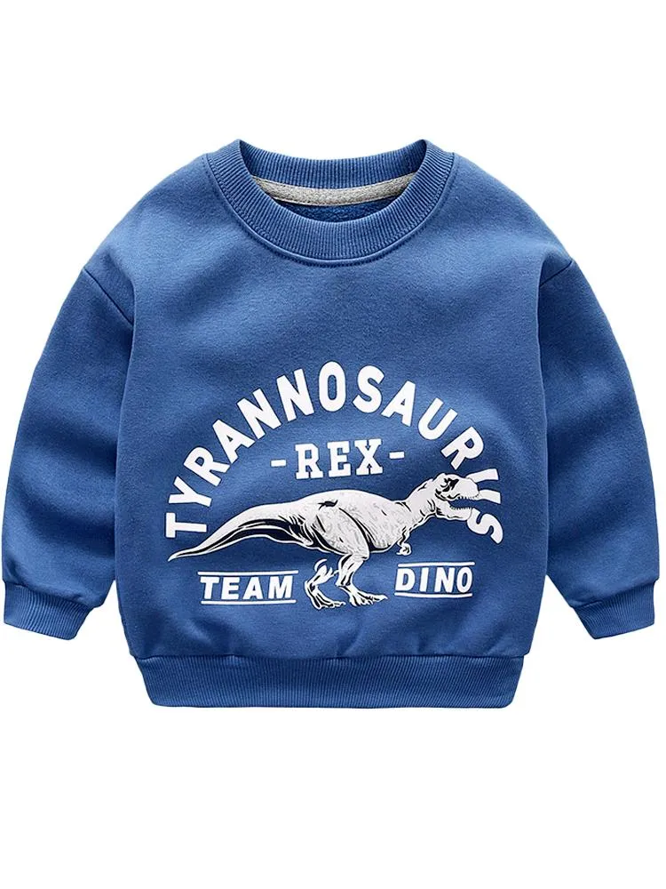 Tyrannosaurus Rex Team Dino - Steel Blue Boys/ Girls Sweatshirt