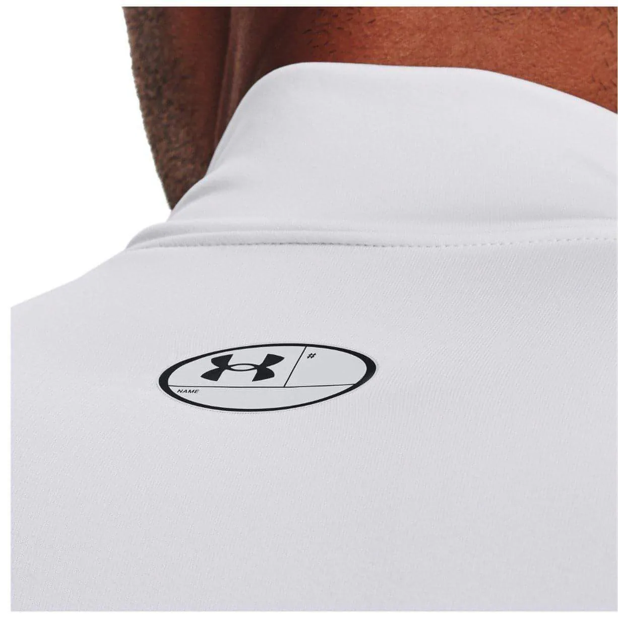 Under Armour ColdGear Compression Mock Long Sleeve Mens Running Top - White