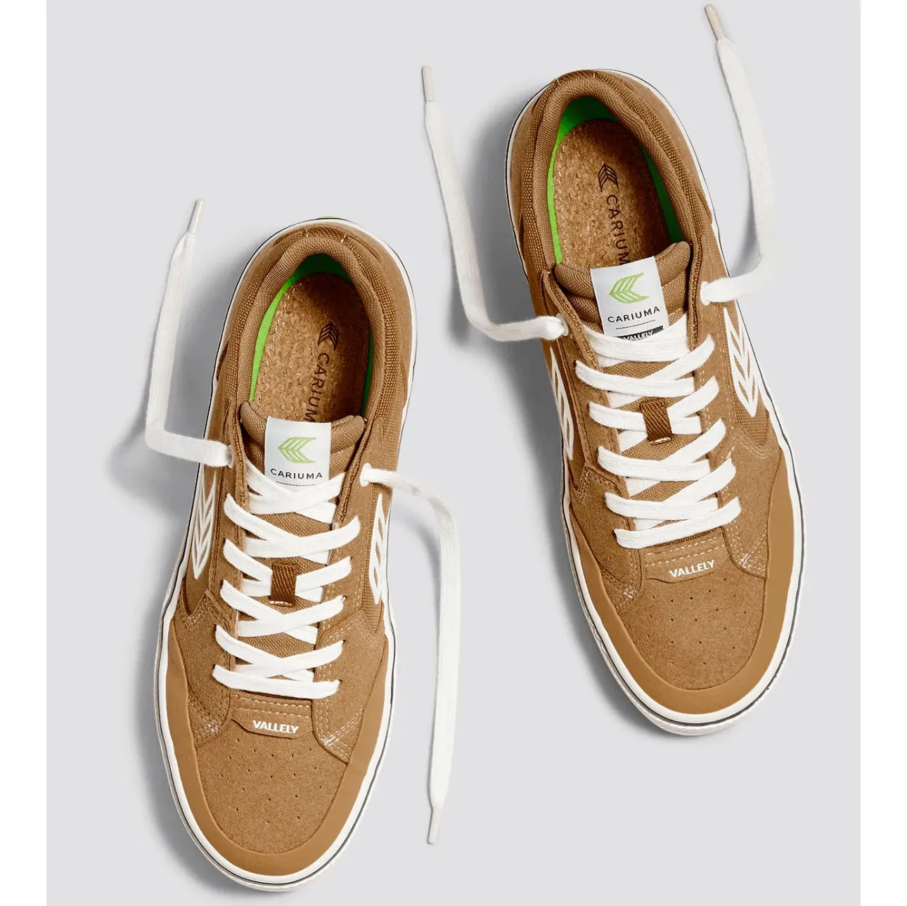 VALLELY PRO CAMEL SUEDE CORDURA IVORY LOGO SNEAKER