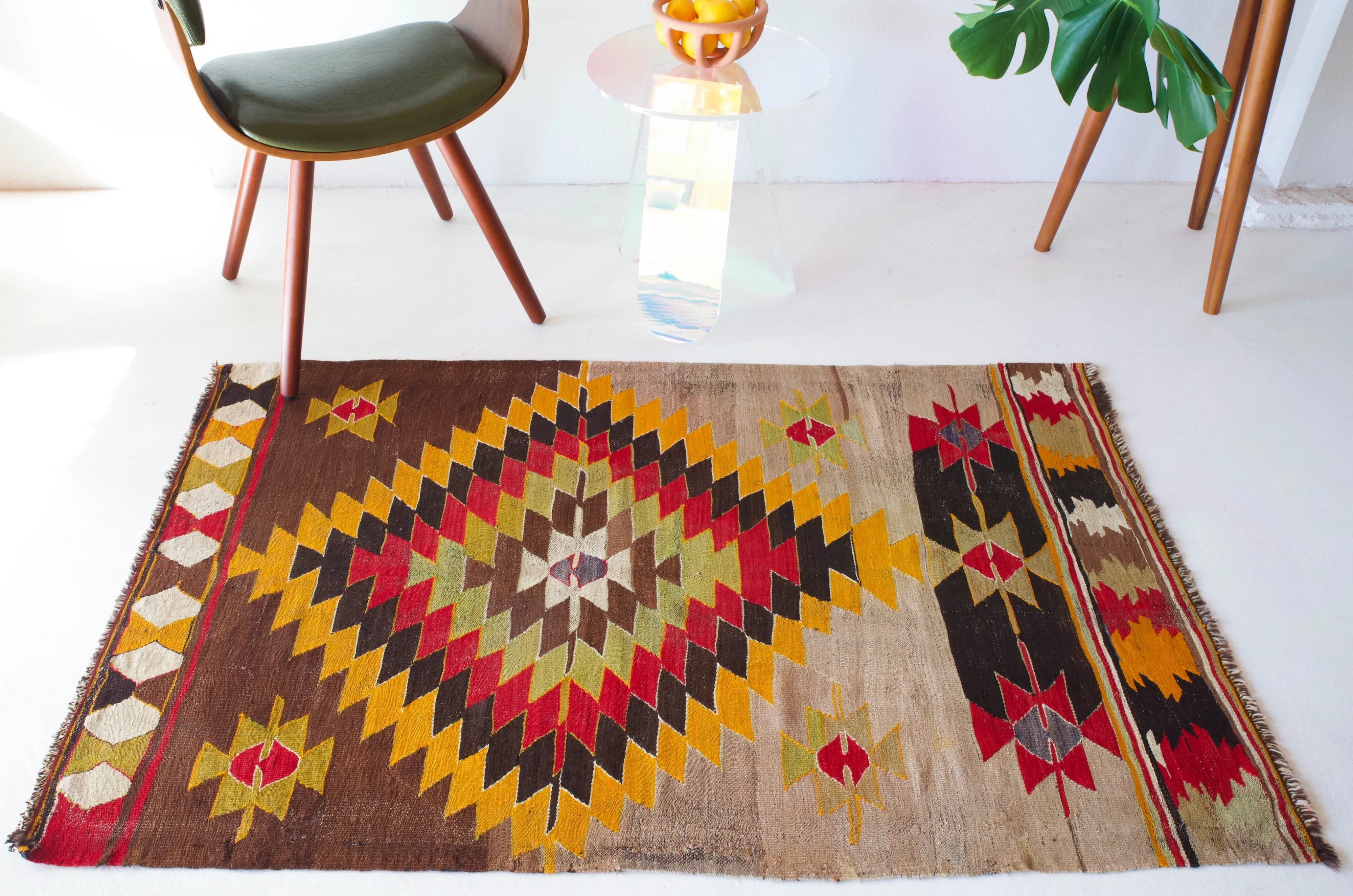 Vintage Anatolian Kilim Rug 3'3"x5'