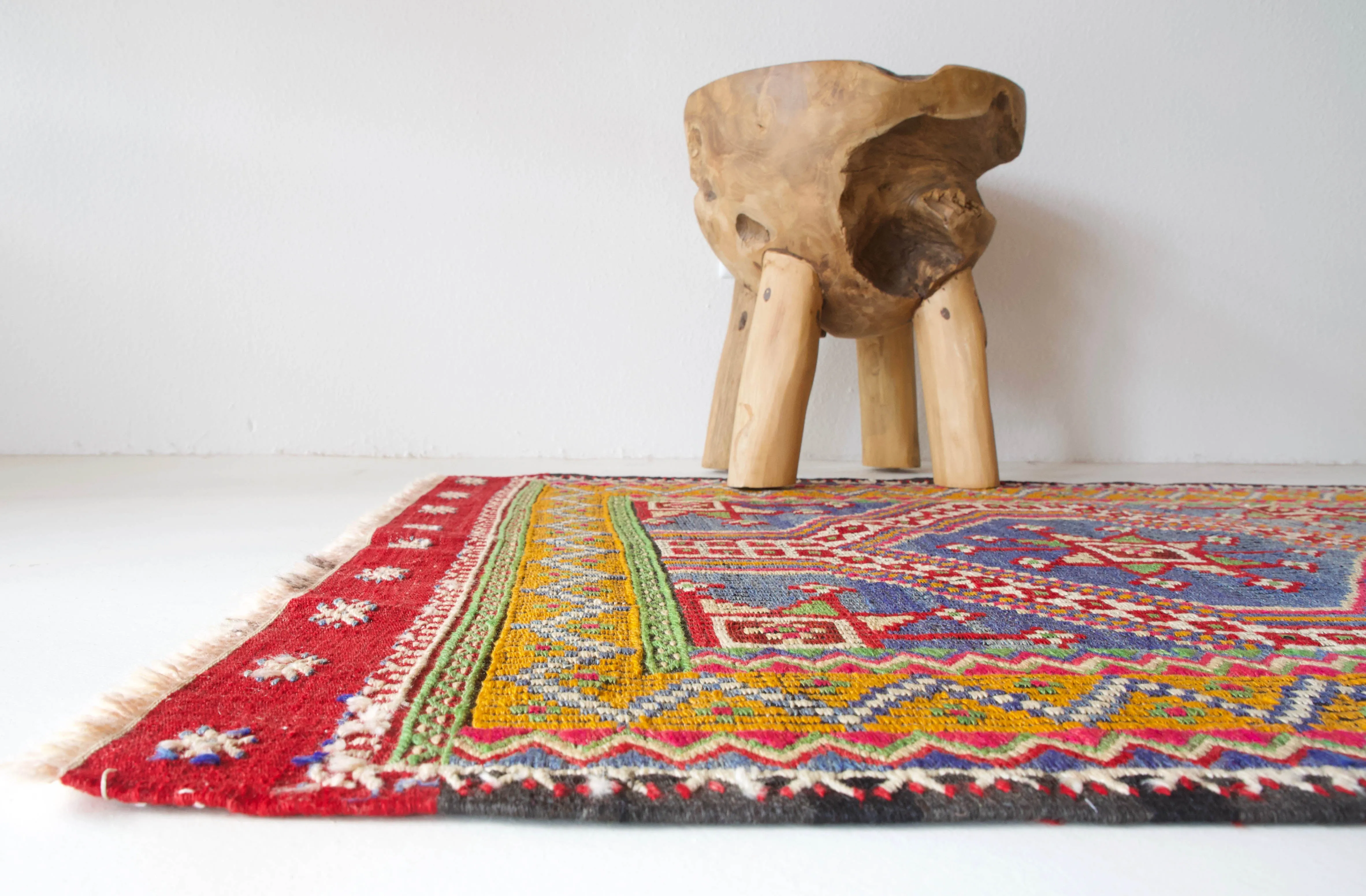Vintage Mini Turkish Kilim Rug 2'10"x5'