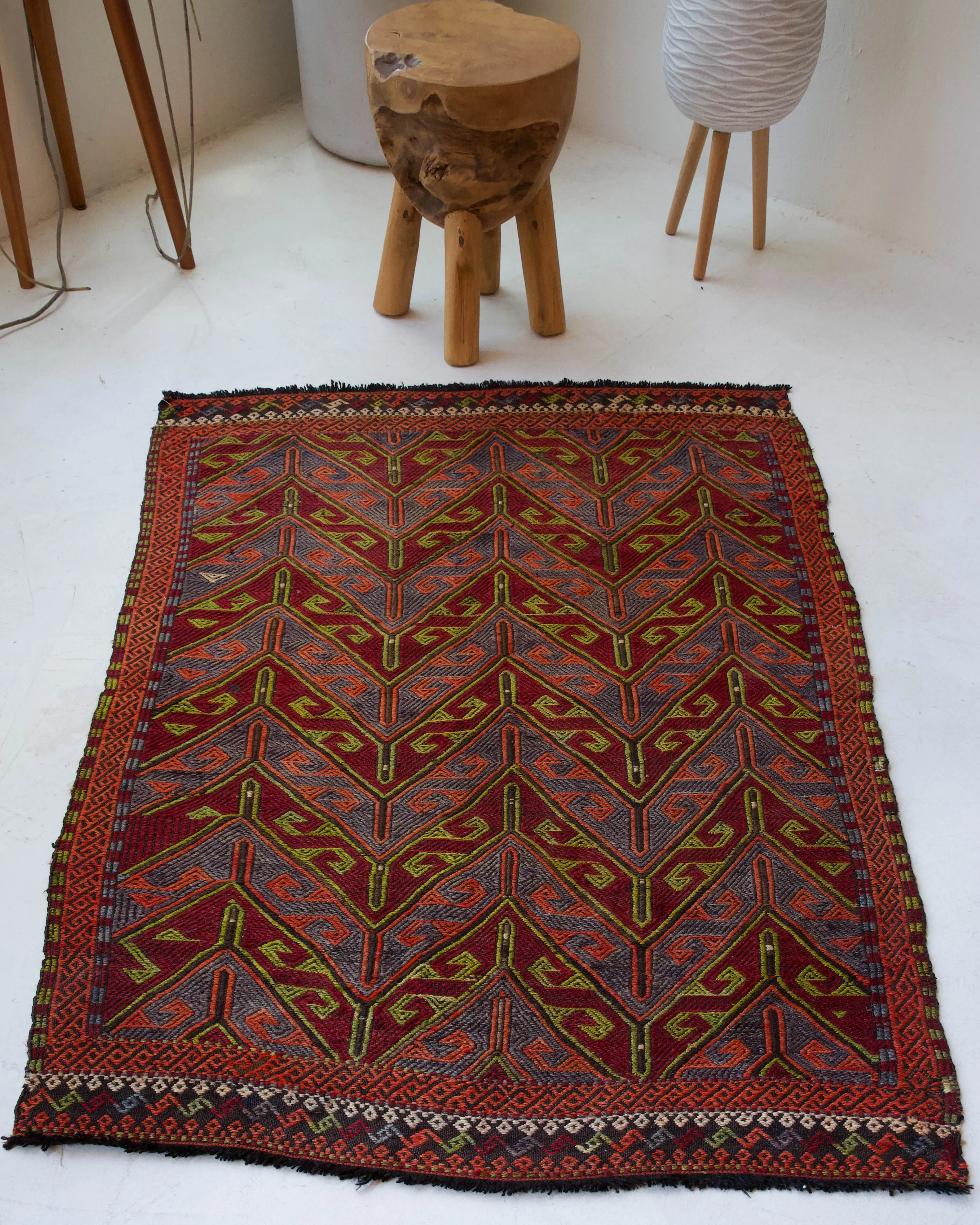Vintage Toros Kilim Rug 3'11"x5'10"