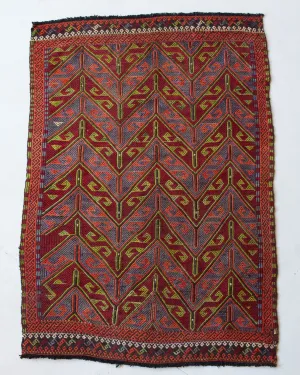 Vintage Toros Kilim Rug 3'11"x5'10"