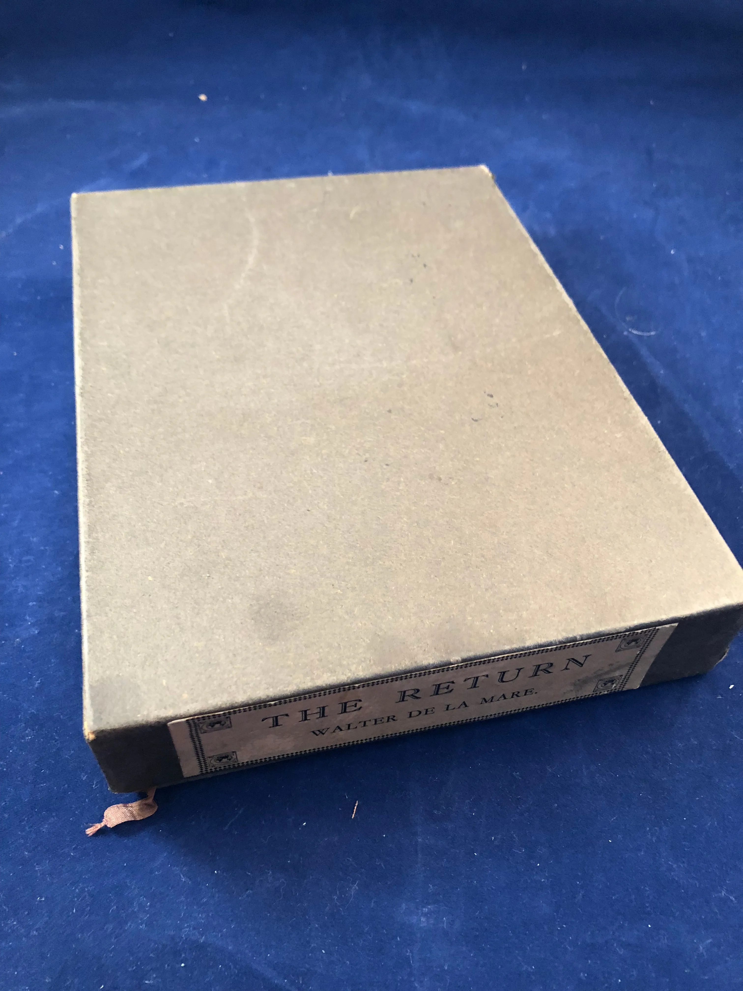 Walter De La Mare - The Return, Collins 1926, Presentation Edition in Suede with Box