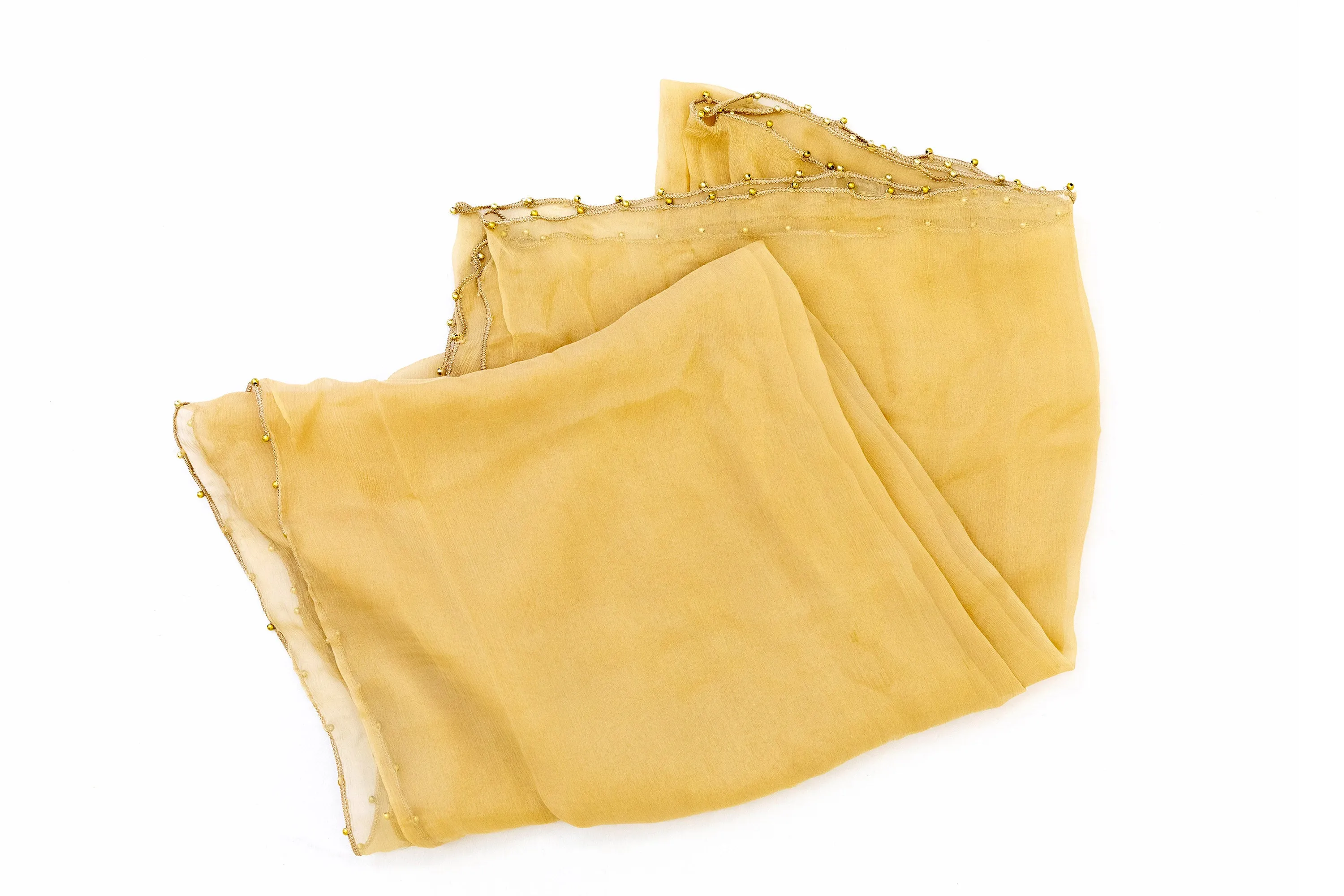 Warm Beige Chiffon Dupatta - Scarf