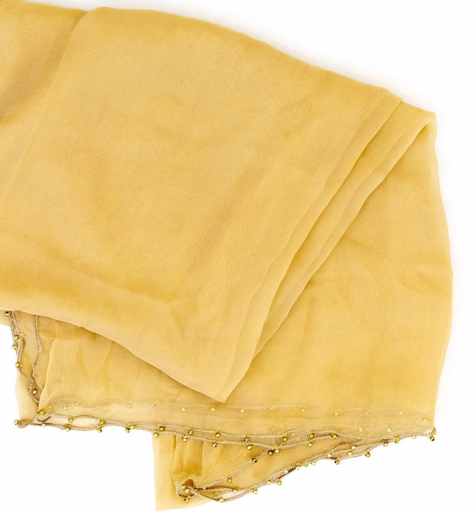 Warm Beige Chiffon Dupatta - Scarf