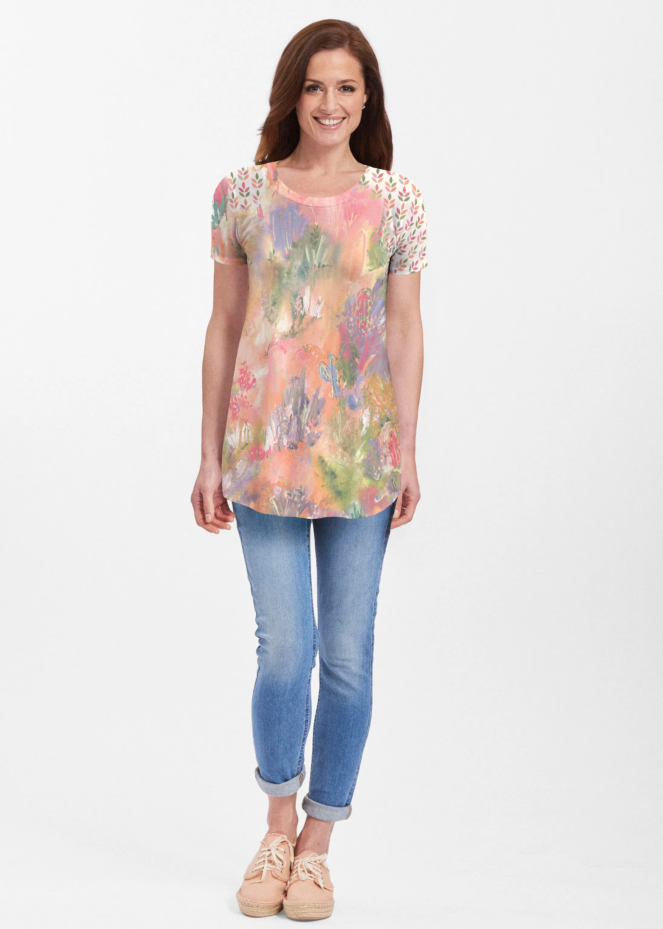 Warm Desert Vibes (17248) ~ Short Sleeve Butterknit tunic